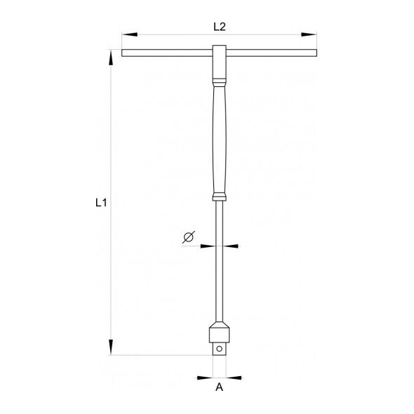 Yato Pokrętło typu T 1/4" 310mm (YT-1565) 3029730 5906083915659