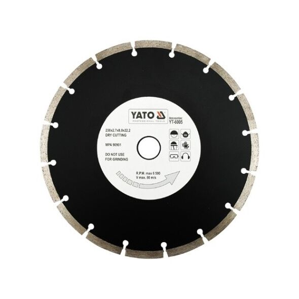 Yato Tarcza diamentowa segmentowa 230x2,7x22,2mm (YT-6005) 3030299 5906083960055