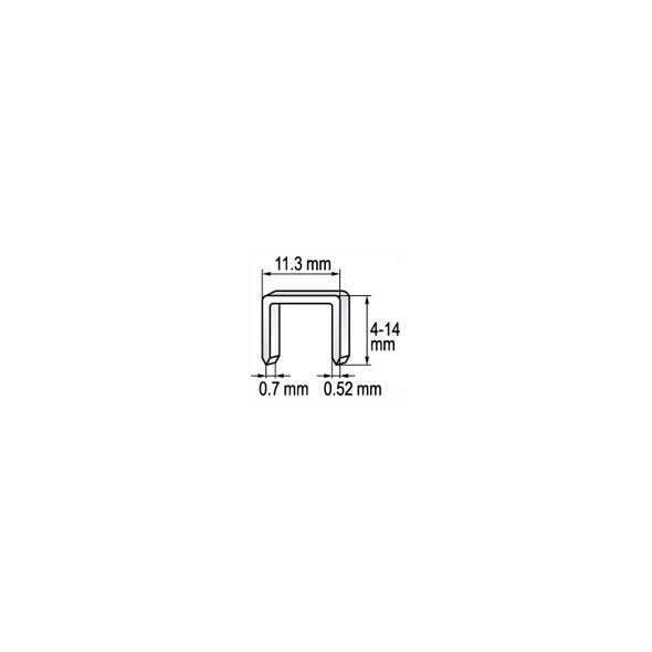 Yato Zszywki tapicerskie 6mm 11,3x0,7mm 1000szt. (YT-7051) 3030440 5906083970511