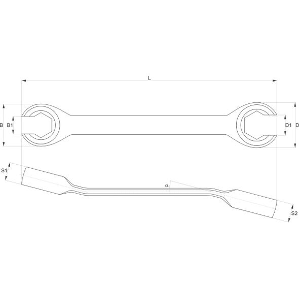 Yato Klucz płaski półotwarty 22x24mm YT-0140 3033493 5906083901409