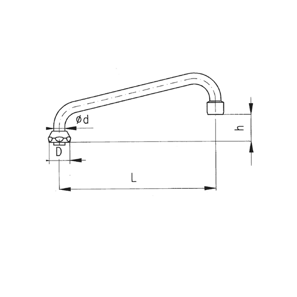 Wylewka KFA Typu C 160mm chrom (831-003-00) 3036213 5907571830164