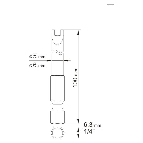Yato Końcówki wkrętakowe Spanner nr6x100mm nr10x100mm 1/4 2szt. YT-0499 3039600 5906083904998