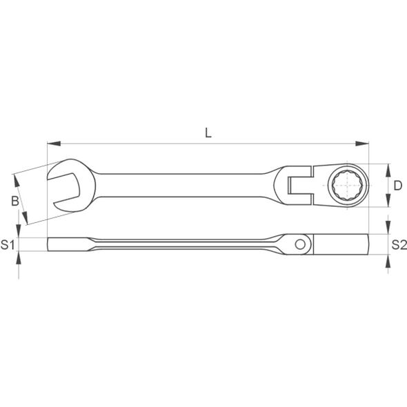 Yato Klucz płasko-oczkowy z grzechotką i przegubem 24mm (YT-1690) 3043637 5906083916908