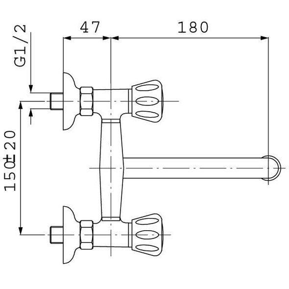 Bateria kuchenna Ferro Standard ścienna chrom (BST5) 3051433 5901095604669