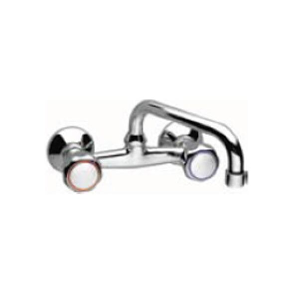 Bateria umywalkowa Ferro Standard ścienna chrom (BST3) 3051435 5901095604645