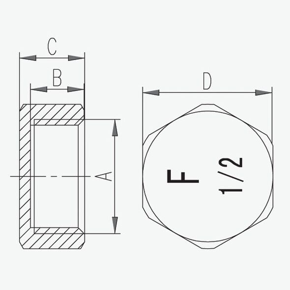 Ferro Zaślepka mosiężna 3/4" ZAS3Z 3057687 5902194919227