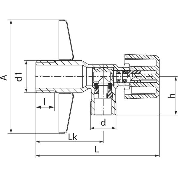Valvex Zawór kątowy Eko 1/2"x1/2"  (1482120) 3060985 5907451906231