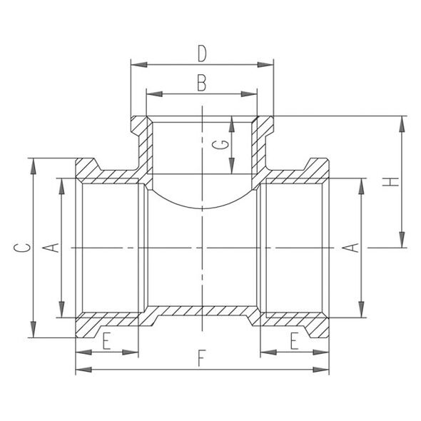 Ferro Trójnik mosiężny 1x3/4x1" (T10Z) 3063936 5901095665837