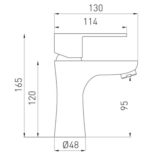 Bateria umywalkowa Ferro Algeo stojąca chrom (BAG2) 3073067 5901095683015