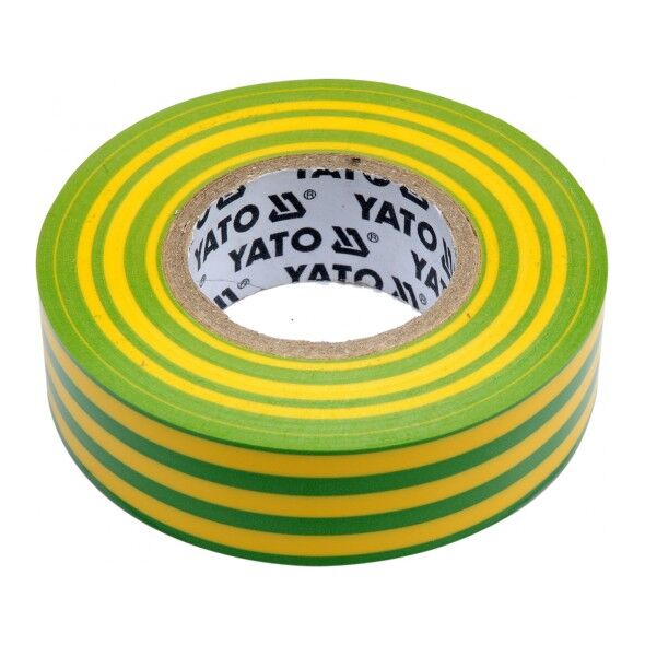 Yato Taśma elektroizolacyjna 19x0,13mm/20m PVC, izolacja-max 40kV /żółto-zielony/ - YT-81655 3073901 5906083816550