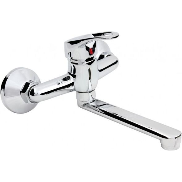 Bateria umywalkowa Hydroland Atut ścienna chrom (5900308734964) 3076661 5900308742143