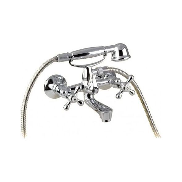 Bateria wannowa Hydroland Retro ścienne chrom (B201) 3076717 5900238565164