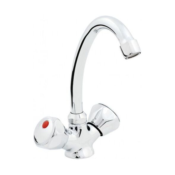 Bateria umywalkowa Hydroland Standard stojąca chrom (5900238565119) 3076727 5900238565119