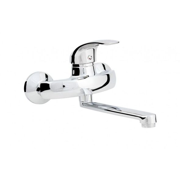 Bateria umywalkowa Hydroland Vena ścienna chrom (5900308734629) 3076734 5900308734629