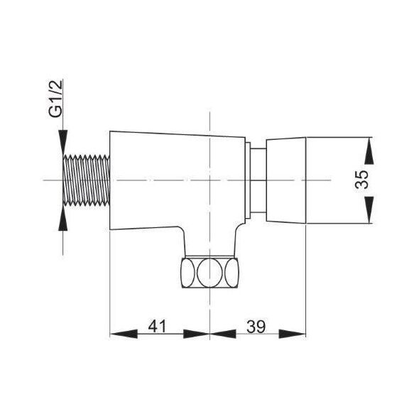 Hydroland Zawór spłukujący do pisuarów chrom (Z-CZA-P) 3079769 5900308736739