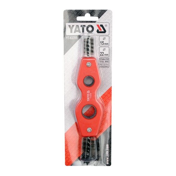 Yato Szczotka wewnętrzna do rur miedzianych 2w1 Ø=15 i 22mm (YT-63705) 3089175 5906083637056