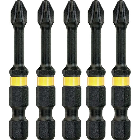 Dewalt Końcówki wkrętarskie udarowe Extreme Impact Torsion PH2x50mm 5szt. (DT7998T) 3096152 5035048089477