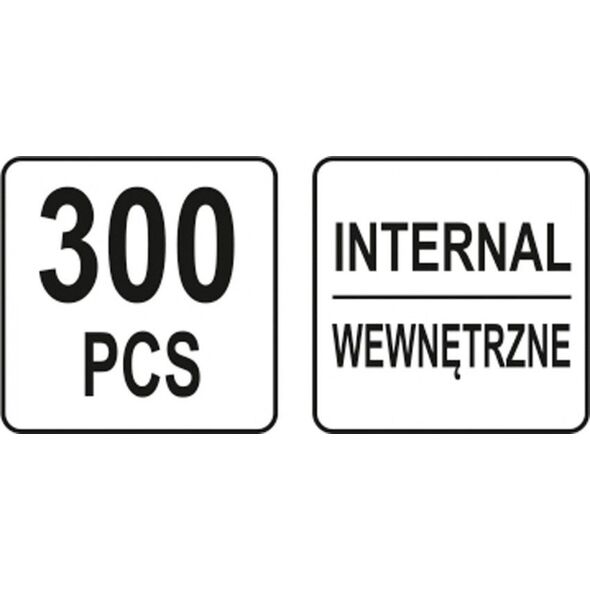 Yato Zestaw pierścieni Segera wewnętrznych 300szt. (YT-06881) 3096672 5906083068812