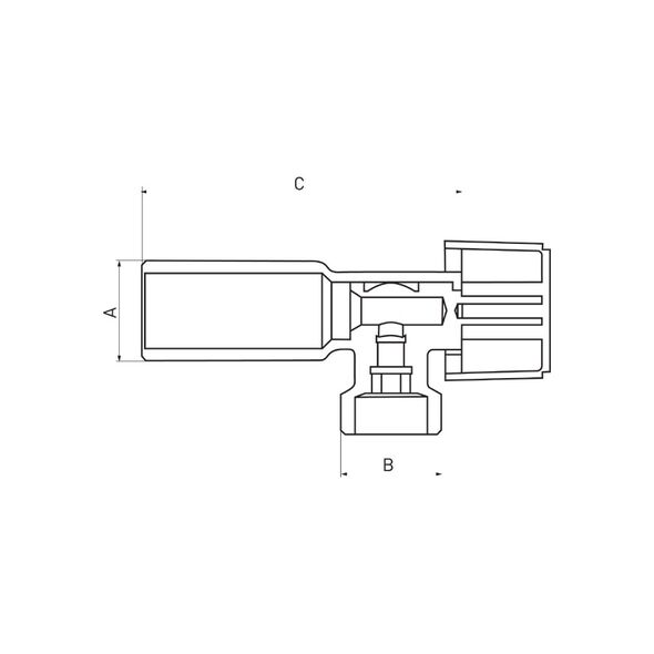 Ferro Zawór kątowy z motylkiem 1/2"x3/4"  (Z1234K) 3096750 5901095659324