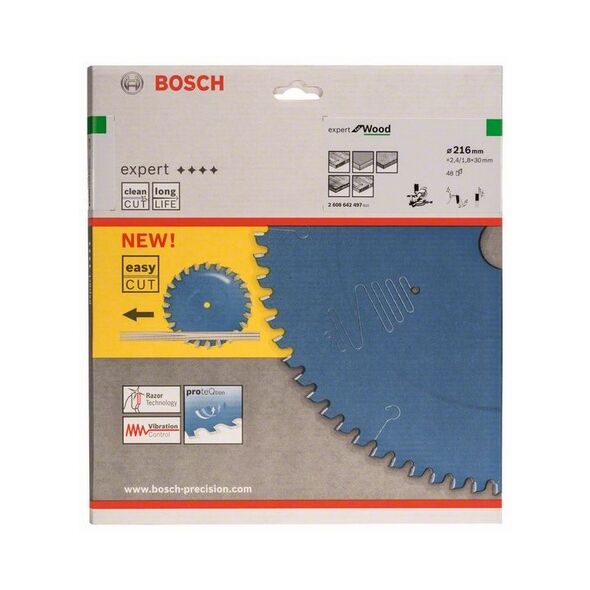 Bosch Piła tarczowa do drewna 216x30x2,4mm 48z 2608642497 3097517 3165140648226