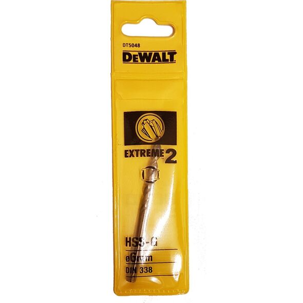 Wiertło Dewalt do metalu HSS walcowe 6mm  (DT5048-QZ) 3098137 5035048034903
