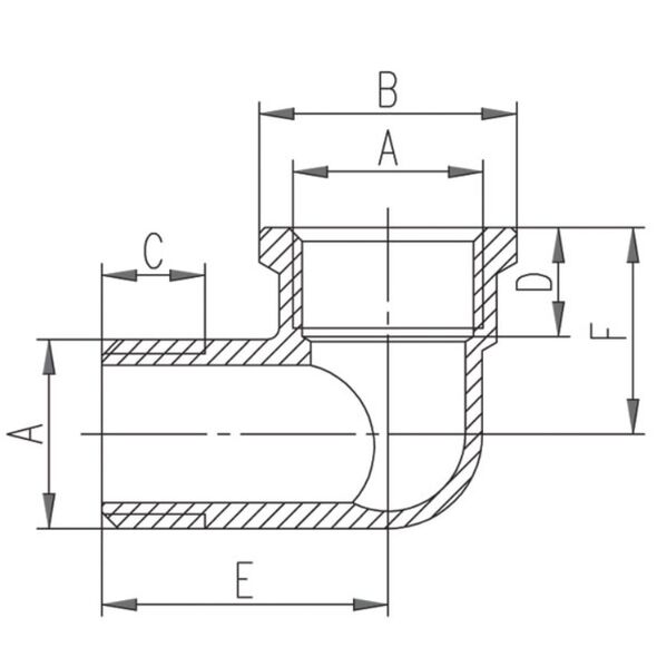Ferro Kolanko nakrętno-wkrętne 3/8" mosiężne - K09Z 3099008 5902194913768