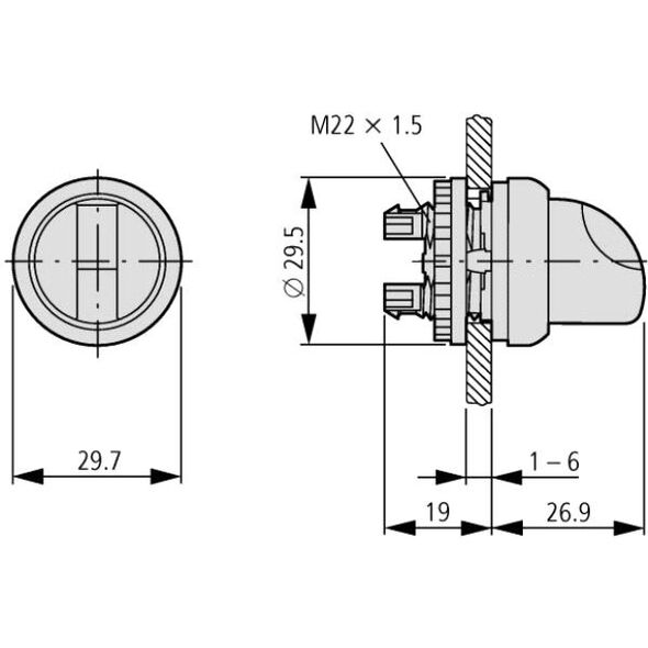 Eaton Przycisk podświetlany 3 położenia M22-WRLK3-G zielony 216847 3100931 4015082168476