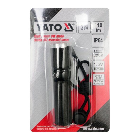 Latarka Yato Latarka metalowa z diodą CREE 100x25mm - YT-08571 3102243 5906083085710