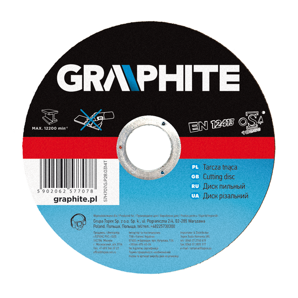 Graphite Tarcza tnąca do metalu 180x1,6x22,2mm 57H718 3103142 5902062577184
