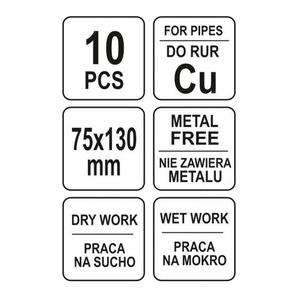 Yato Włóknina do czyszczenia rur miedzianych (YT-63740) 3106473 5906083637407