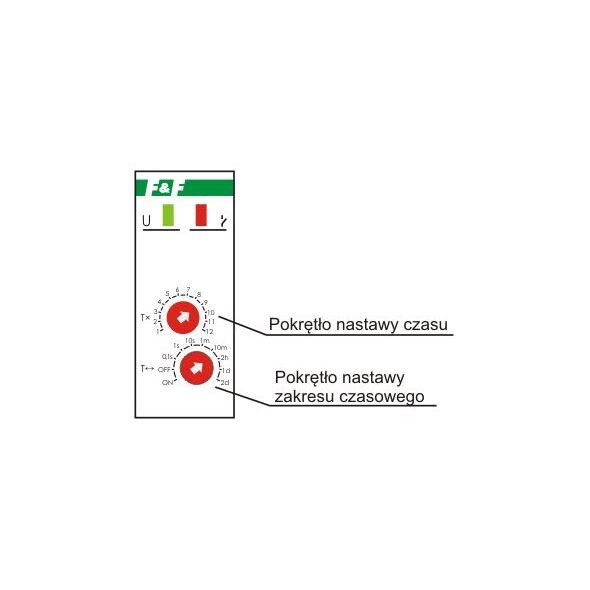 F&F Przekaźnik czasowy jednofunkcyjny 230V 10A - PCA-512 3115409 5908312595434