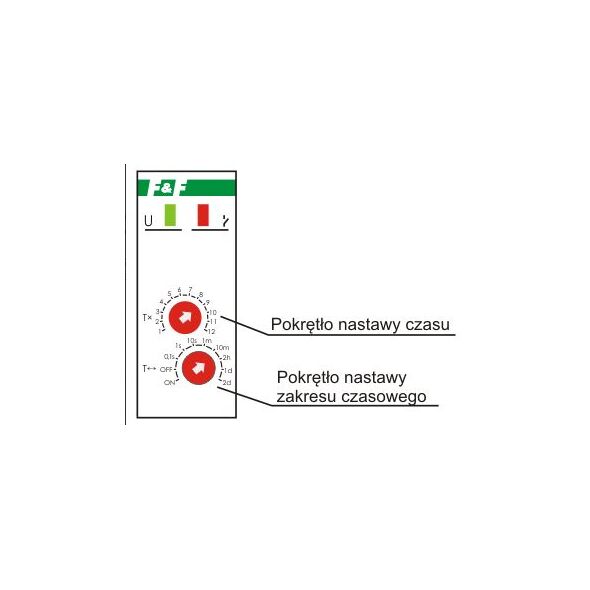 F&F Przekaźnik czasowy jednofunkcyjny 230V 10A - PCR-513 3115412 5908312595441