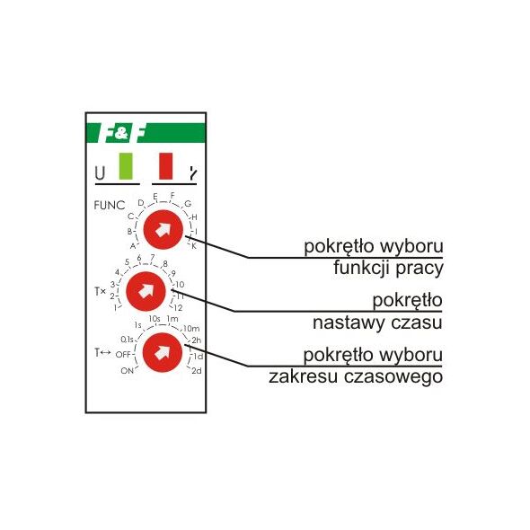 F&F Przekaźnik czasowy wielofunkcyjny 24/230V 8A - PCS-516 DUO 3115417 5908312595496