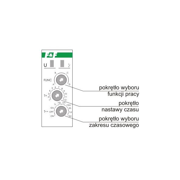 F&F Przekaźnik czasowy uniwersalny 24/230V 2x8A - PCU-510 DUO 3115422 5908312595403