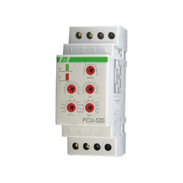 F&F Przekaźnik czasowy uniwersalny 230V 2x8A - PCU-520 3115425 5908312595427