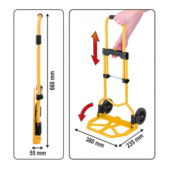 Vorel Wózek magazynowy składany 60kg (78660) 3120229 5906083786600