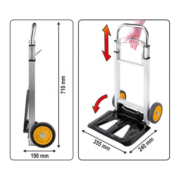Vorel Wózek magazynowy składany 90kg (78661) 3120230 5906083786617