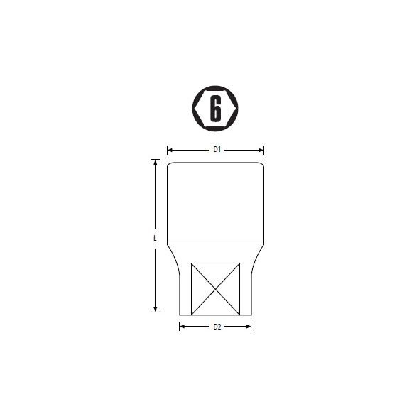 Stanley Nasadka 6-kątna 1/2" 20mm (STMT72945-8B) 3125386 4715898205500