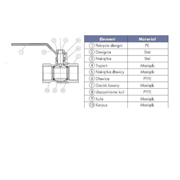 Arco Zawór kulowy przelotowy Sena GW 1" ze spustem 152105 3127088 8428519059388