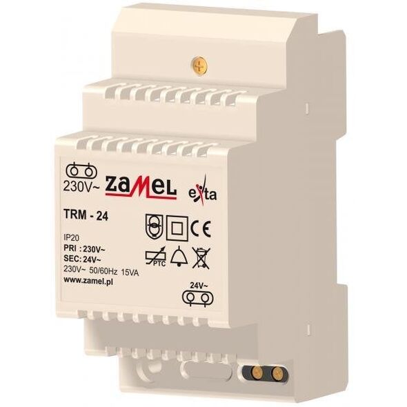 Zamel Transformator dzwonkowy 230/24V AC 15VA TRM-24 3117000 5903669024996