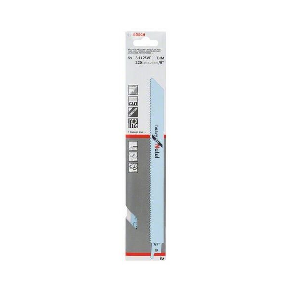 Bosch Brzeszczoty do piły szablastej Heavy for Metal 5szt. - 2608657408 3133819 3165140451956