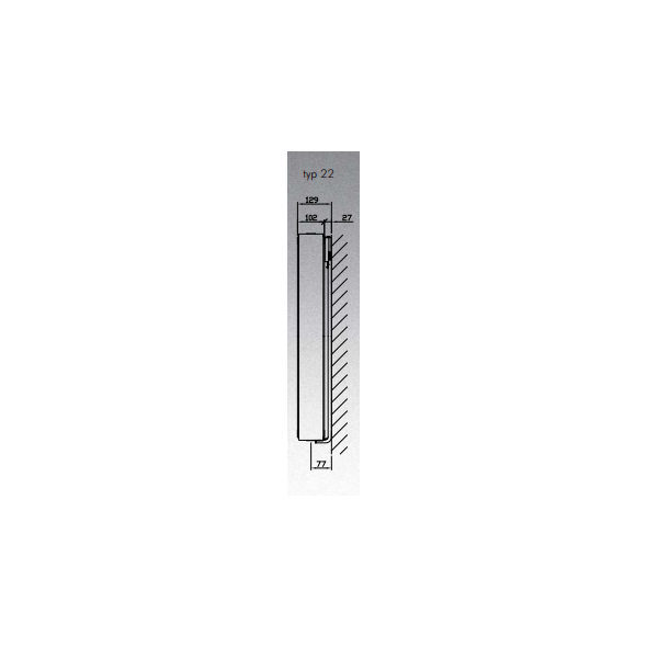 Stelrad Grzejnik VERTEX STYLE typ 22 700x1800mm 2583W 3145569 5414305597892