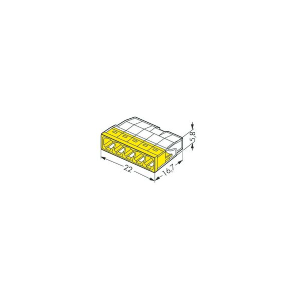 Wago Złączka Compact 5-przewodowa transparentna / żółta (2273-205) 3146321 5902887087998