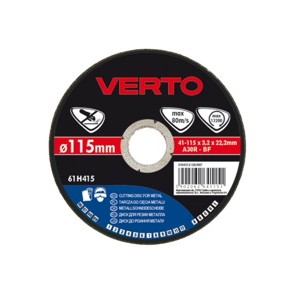 Verto Tarcza tnąca do metalu 115x1.5x22.2mm (61H530) 3161992 5902062615305