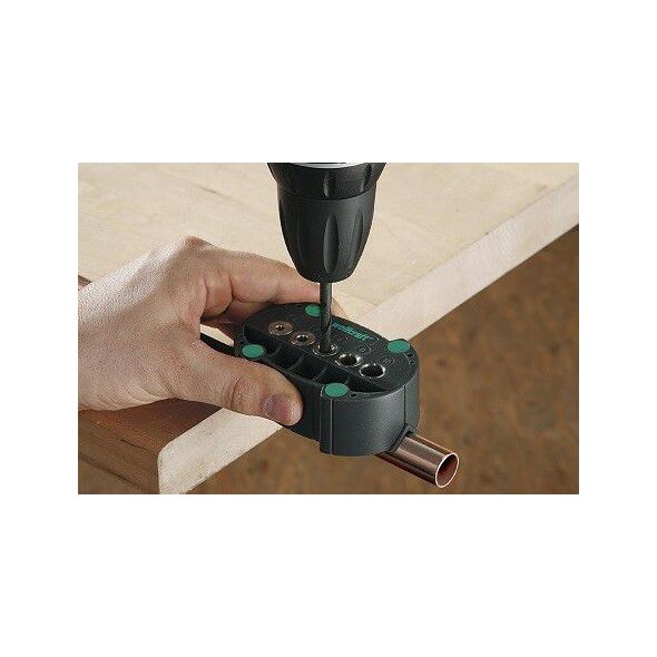 Wolfcraft Prowadnica wiertarska 4685000 w zestawie z wiertłami (WF1000000) 3163386 4006885100008