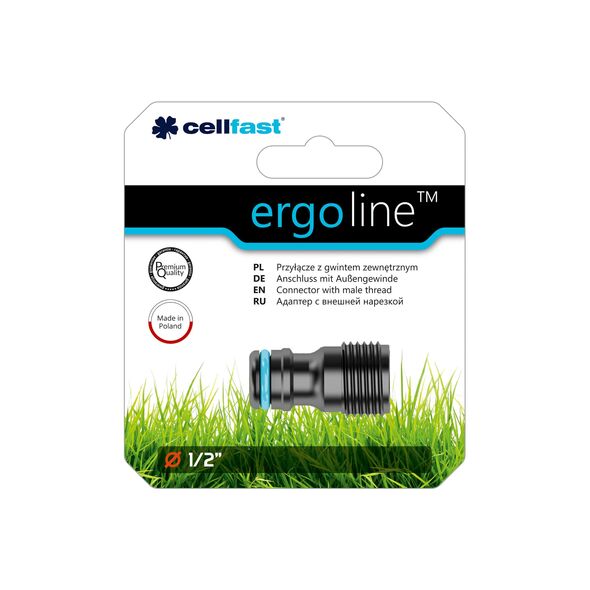 Cellfast Przyłącze Ergo z gwintem zewnętrznym 1/2" (53-230) 3165432 5901828859885