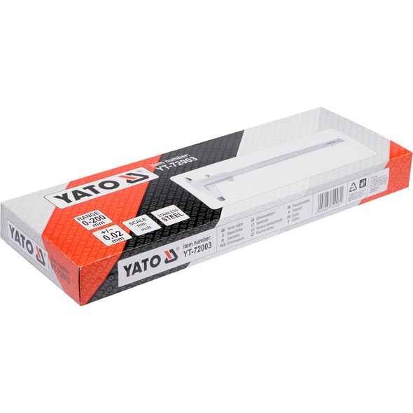 Yato Suwmiarka 200mm ze stali nierdzewnej (YT-72003) 3171175 5906083720031