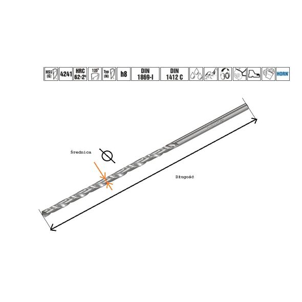Wiertło Art-Pol do metalu HSS walcowe 10mm  (AR53800) 3171903 5900171538003