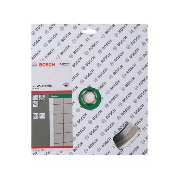 Bosch Tarcza tnąca diamentowa Best for Ceramic 250 x 25,4mm - 2608602638 3172212 3165140581448