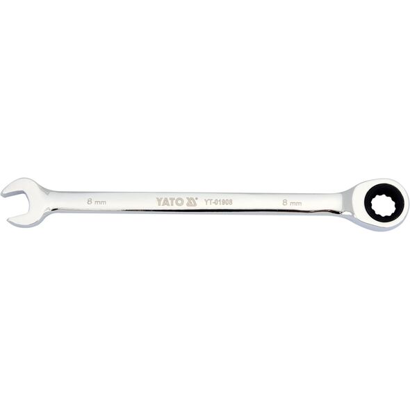 Yato Klucz płasko-oczkowy z grzechotką 8mm (YT-01908) 3171358 5906083019081